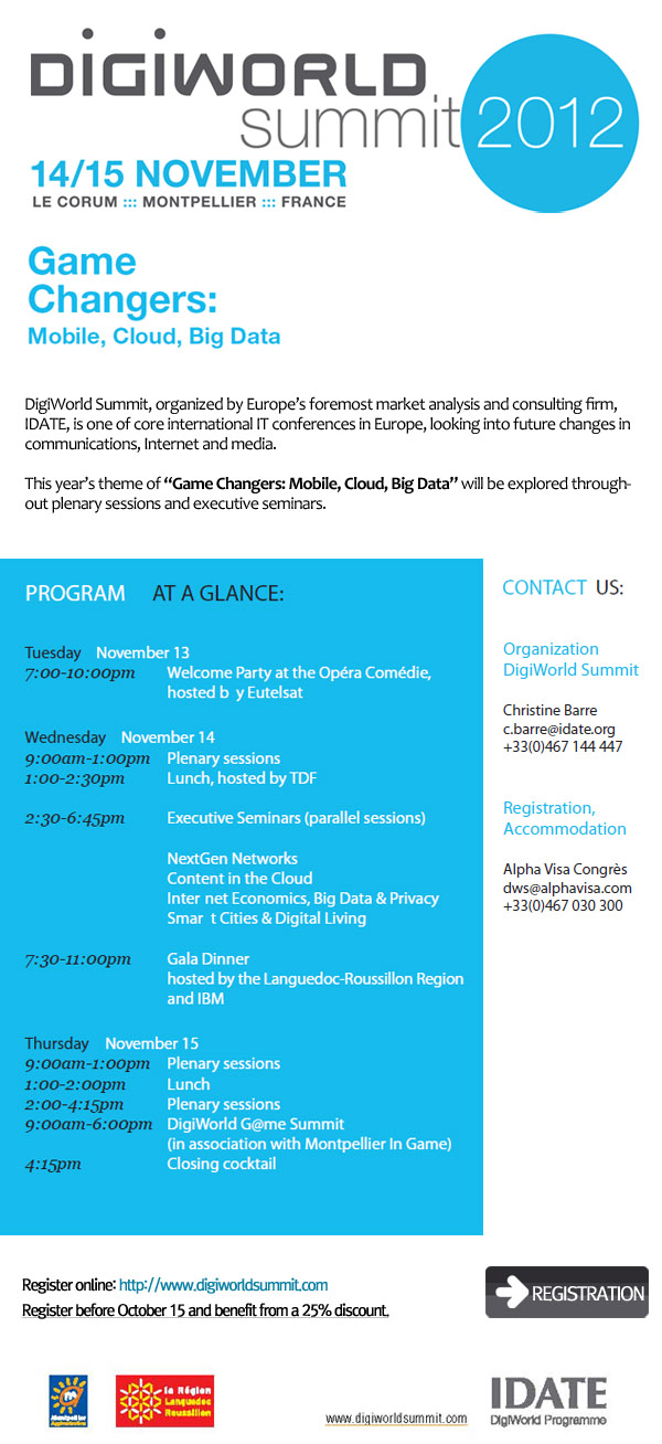 IDATE International Conference - DigiWorld Summit 2012